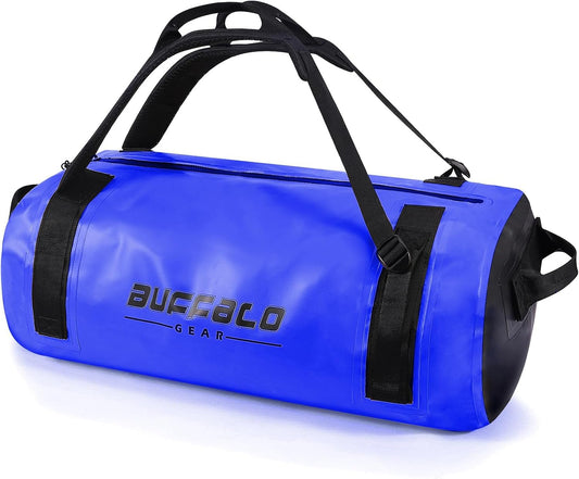 Dry Bag Waterproof Duffel Bag with Airtight Zipper 50L Dry Backpack Duffle Bag for Kayaking, Rafting, Boating, Swimming, Camping, Travel, Gym, Beach, Blue